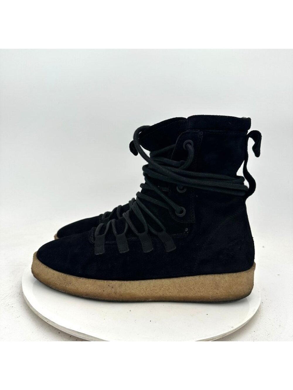 Represent Men EU 41 US 7 Black Dusk Suede Leather Rubber Sole Combat Boot